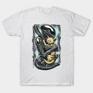 Alien and Cat 88052 T-Shirt